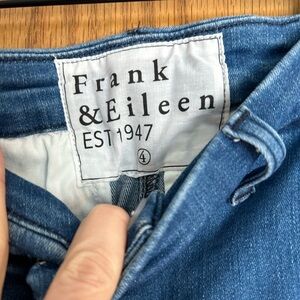 Frank & Eileen Wicklow Crop Denim Chino Pants Womens 4 Blue Stretch